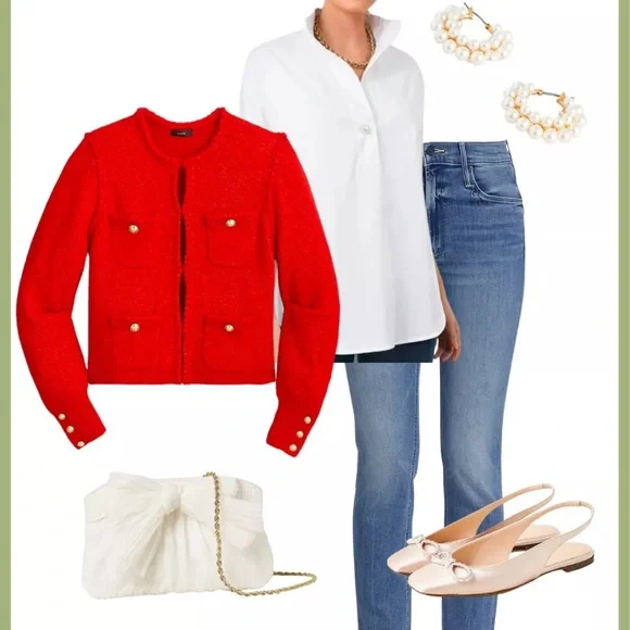 Red Women's Sweater - Picture 6 of 6